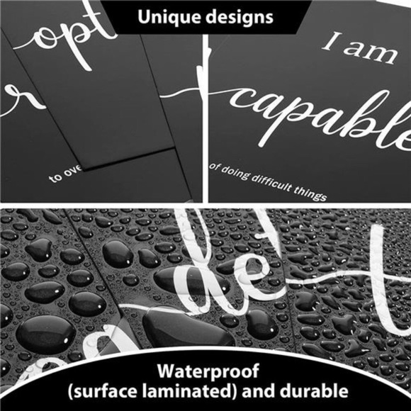 9 Pieces Inspirational Motivational Wall Art Decor, Daily Positive Affirmations - Picture 4 of 8